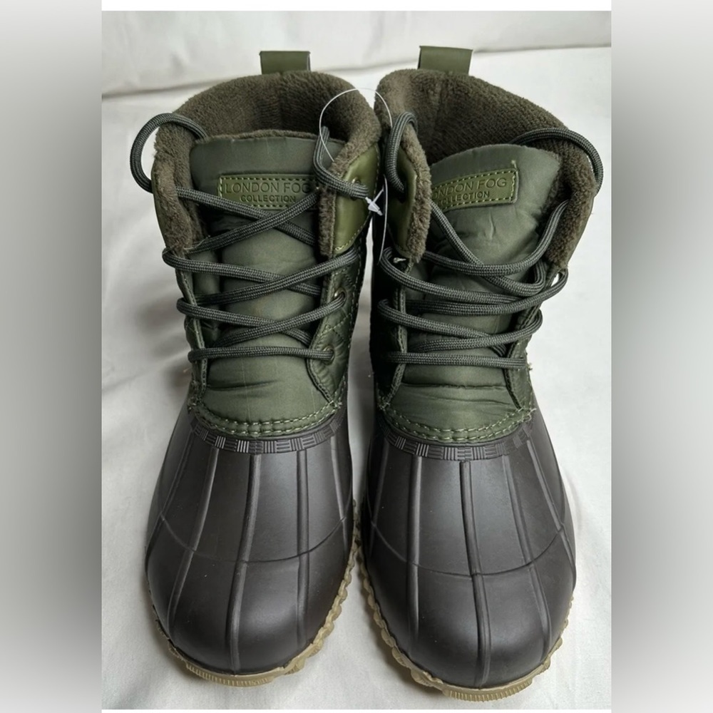 London Fog Winley Women's Water-Resistant Olive Nylon / BRO Cognac Duck Size 9m - Picture 7 of 8